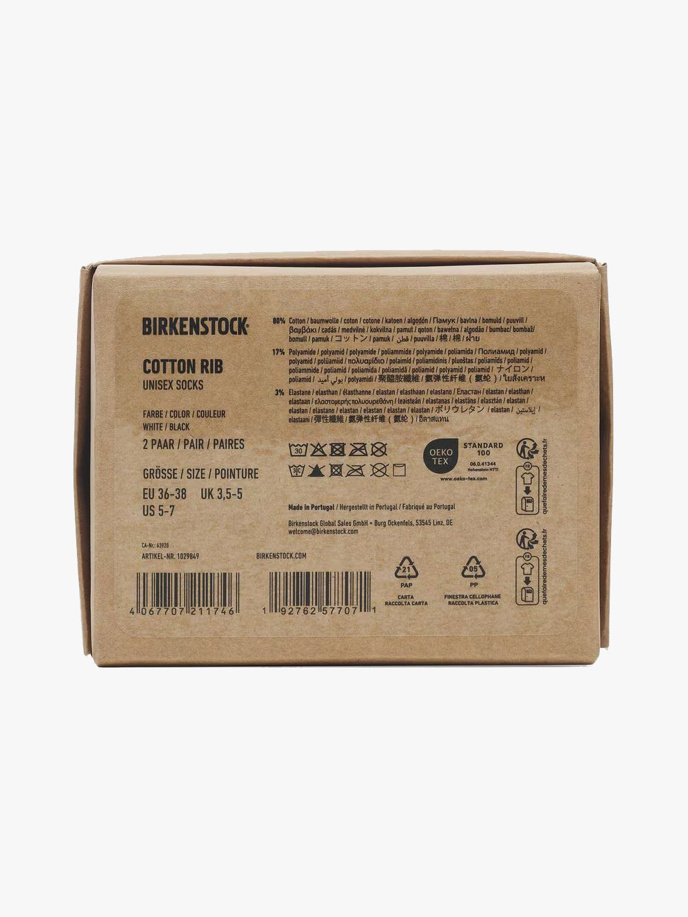 Cotton Rib 2 pack black/white