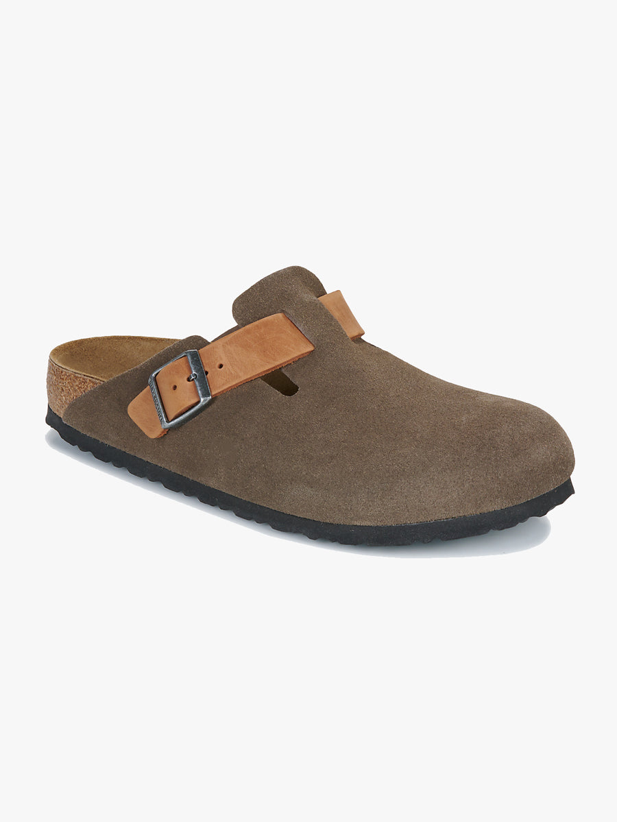 Boston concrete gray suede