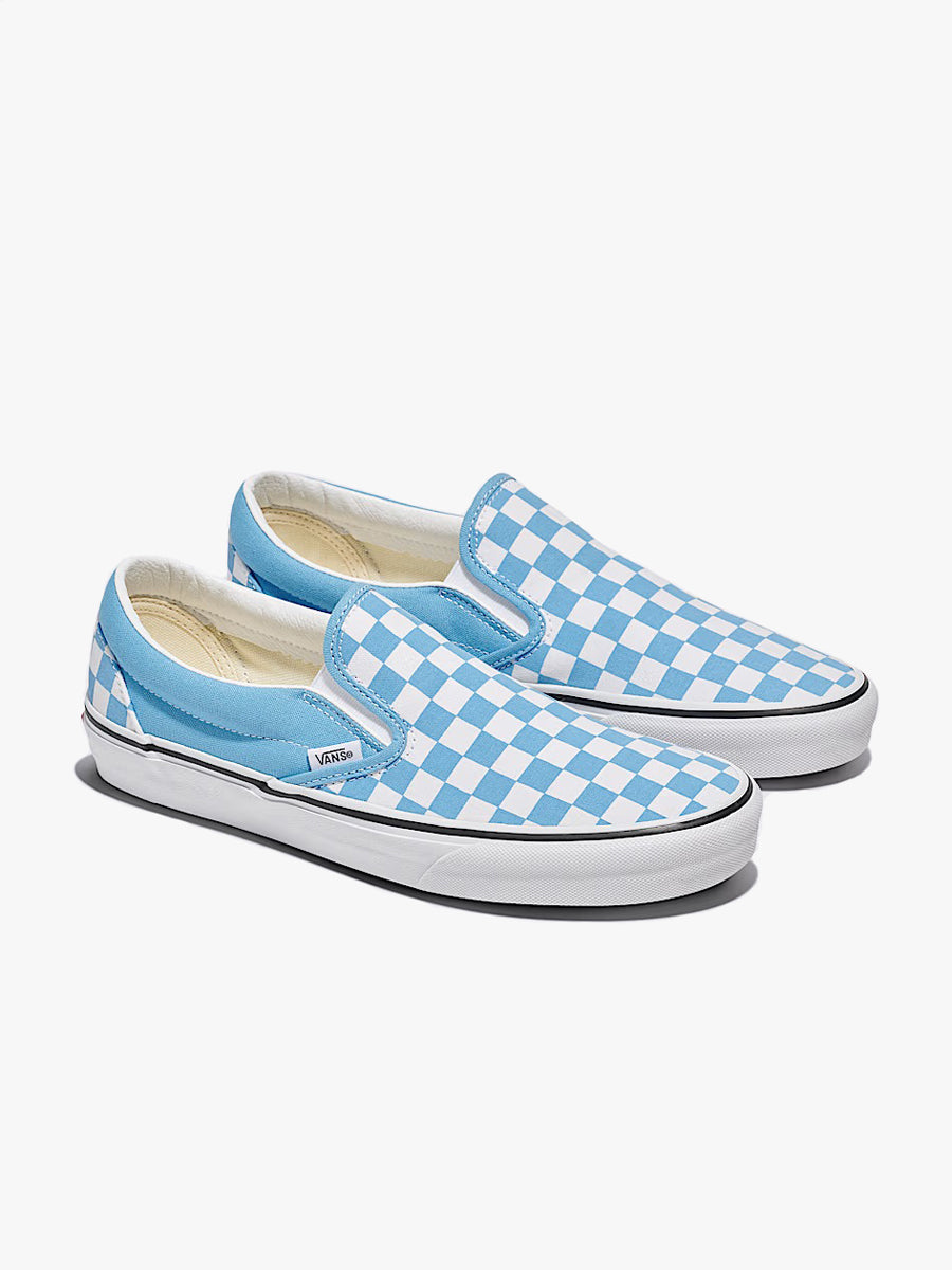 Slip-On checkerboard wht/sky