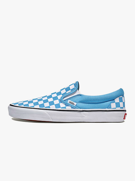 Slip-On checkerboard wht/sky