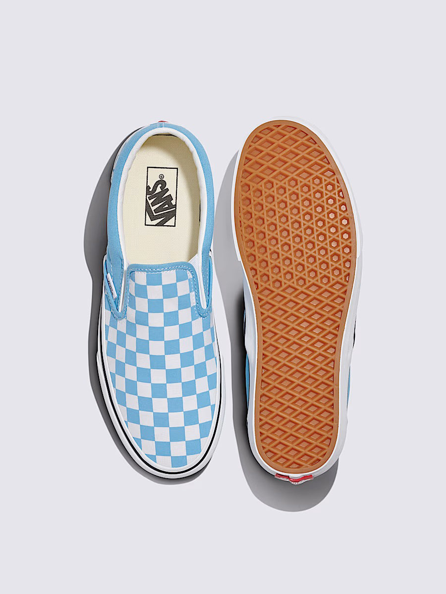 Slip-On checkerboard wht/sky