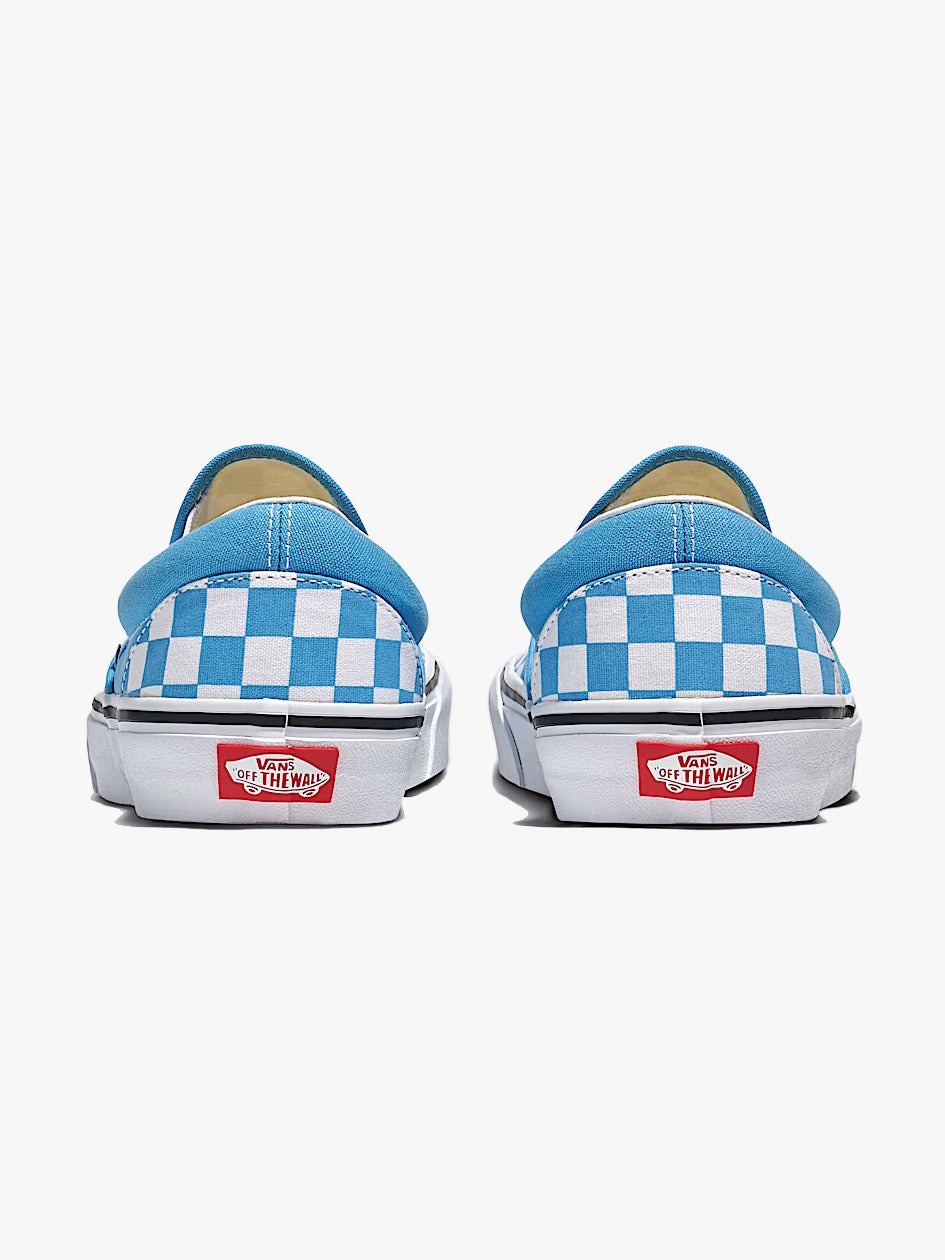 Slip-On checkerboard wht/sky