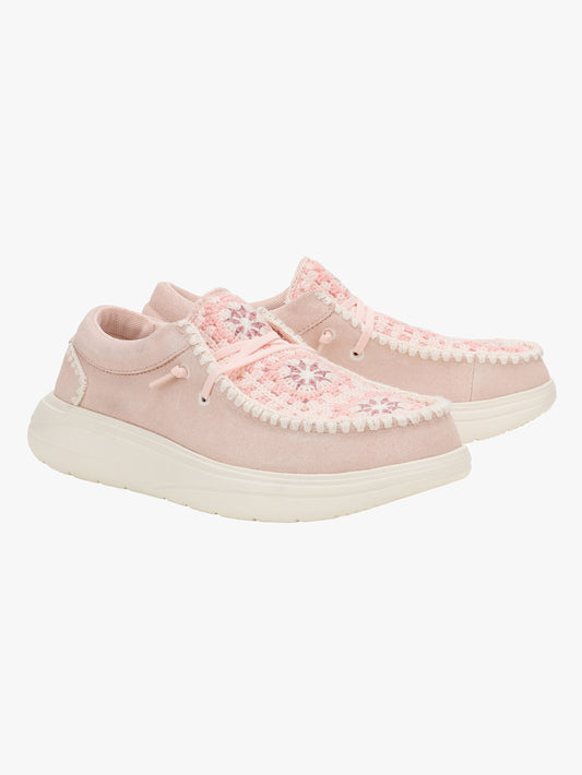 Wendy Comf Suede Crochet-Pink