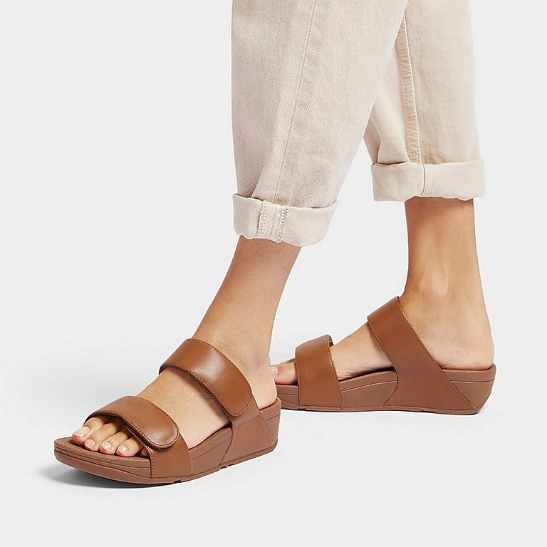 LULU VELCRO ADJ SLIDE TAN
