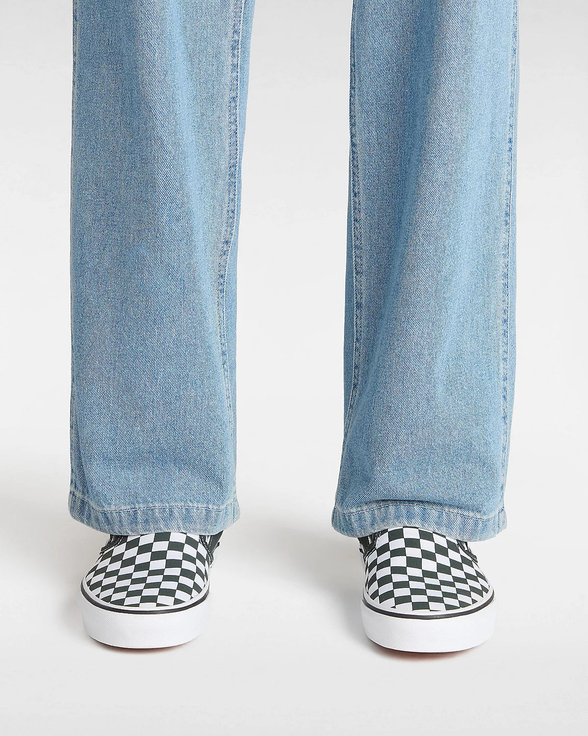 Slip-On checkerboard wht/green