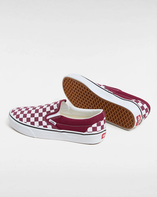 Slip-On checkerboard wht/red