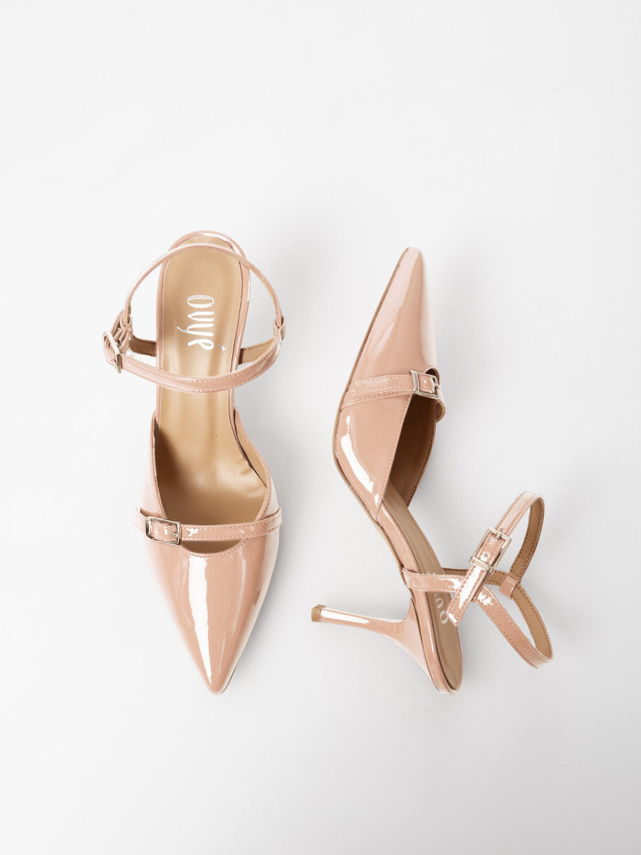 Slingback vernice rosa