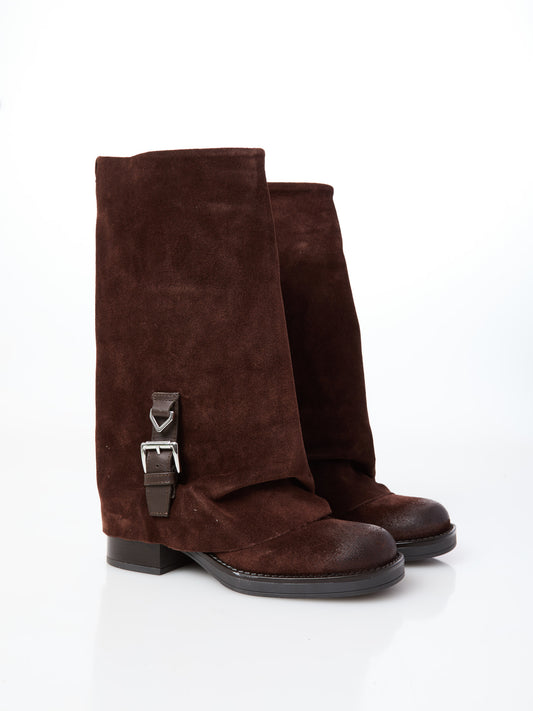 Stivale camoscio t.moro