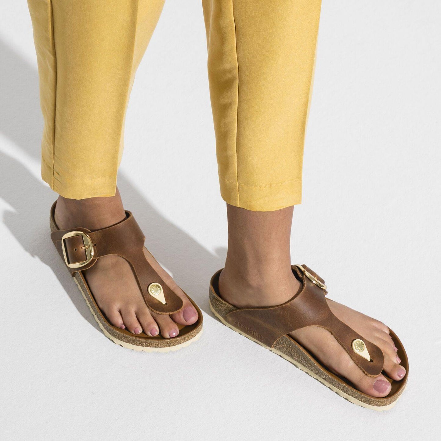 Gizeh Big Buckle- Cognac - Bel Ami calzature