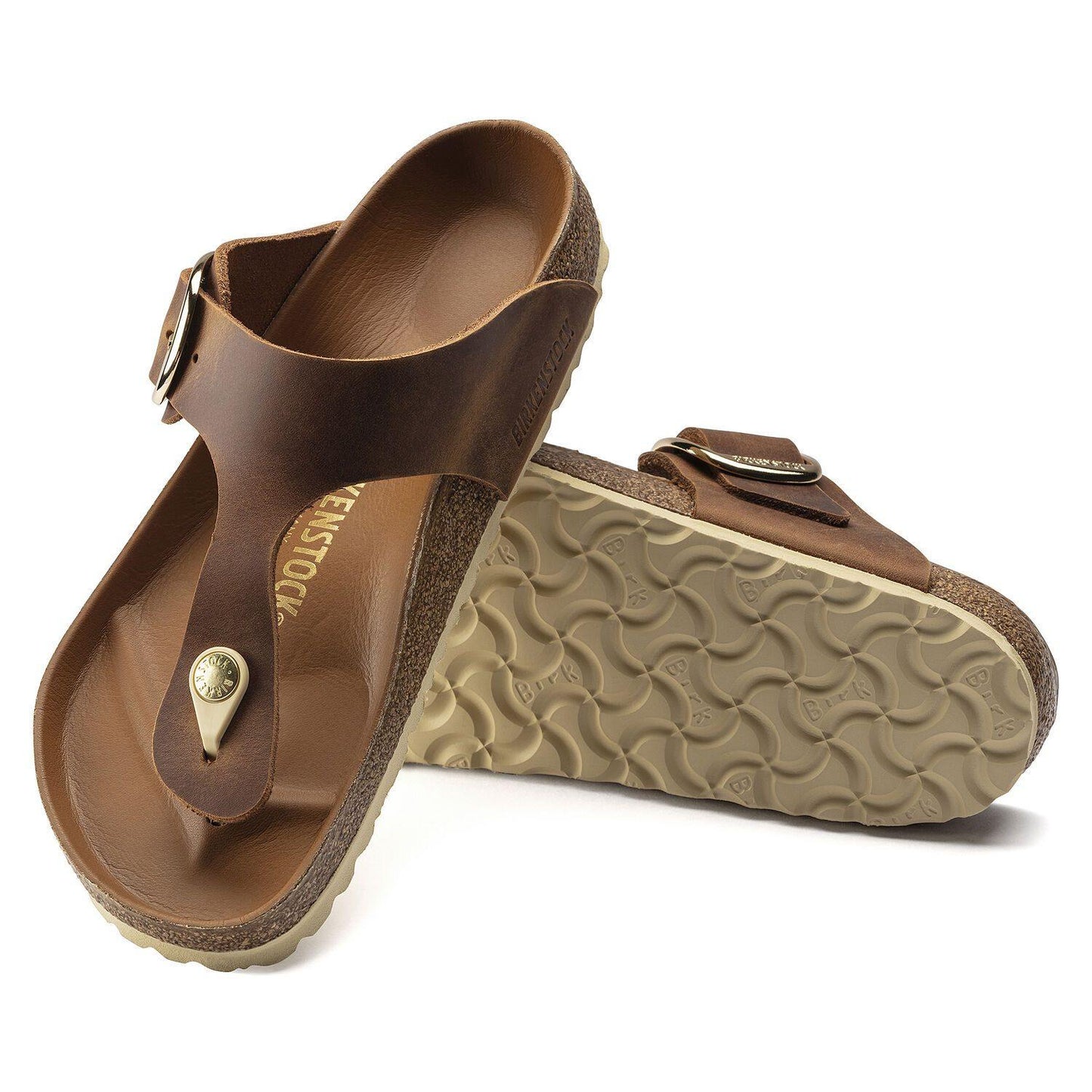Gizeh Big Buckle- Cognac - Bel Ami calzature