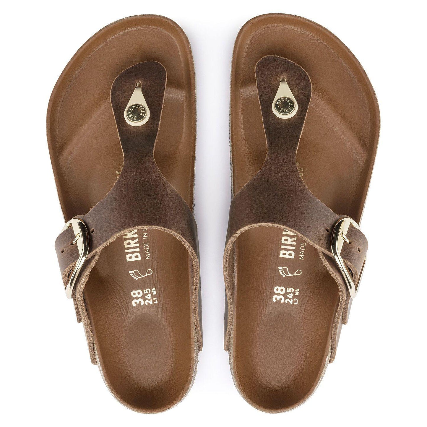 Gizeh Big Buckle- Cognac - Bel Ami calzature