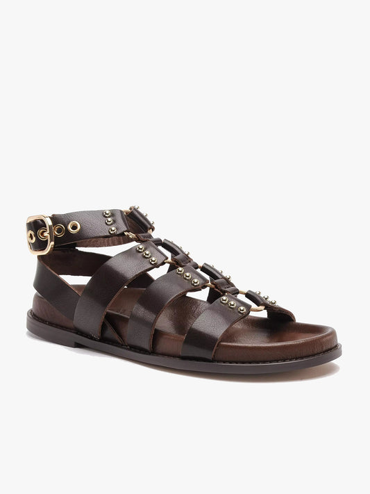 Sandalo gladiatore brown