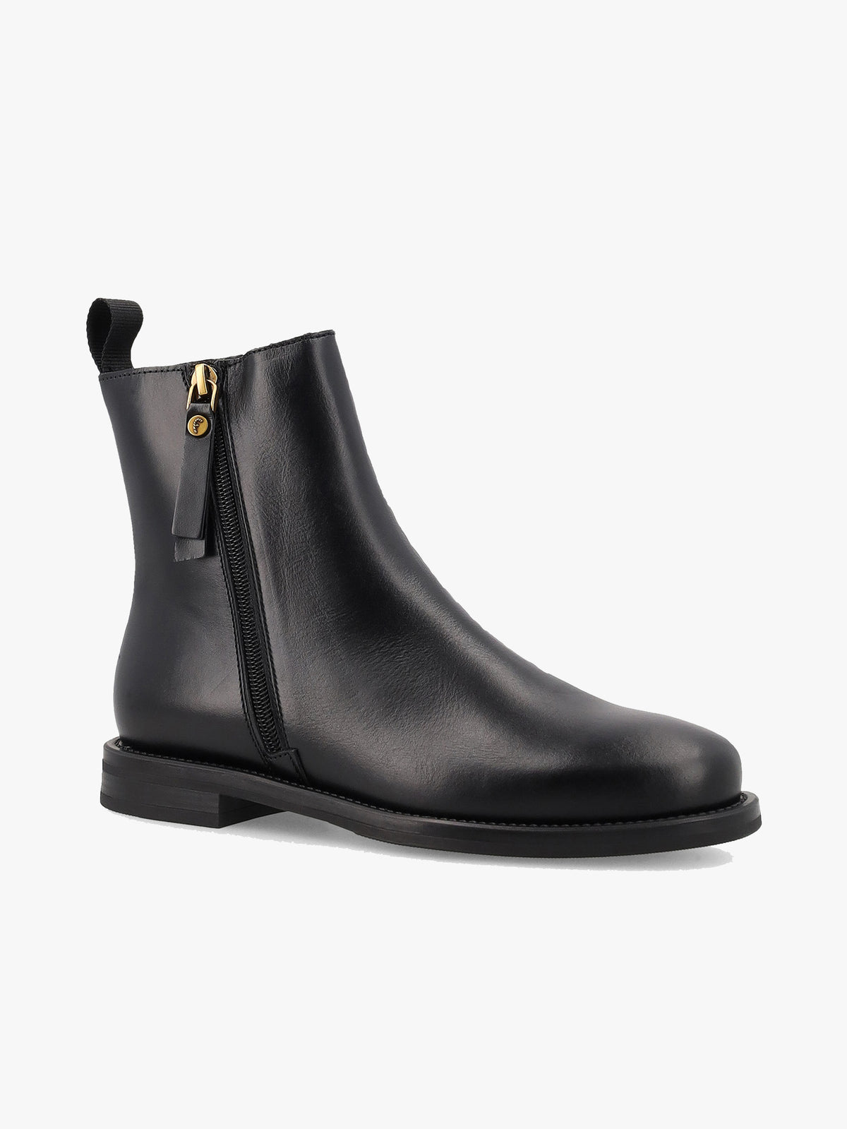 Beatles con zip pelle nero