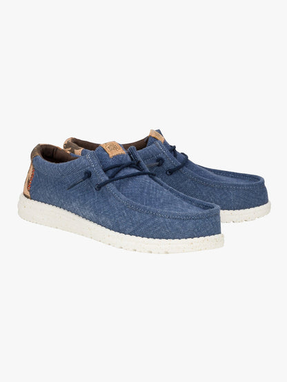 Wally Palm Jute - Navy/Red