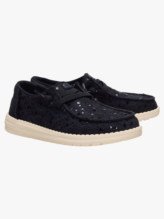 Wendy Sequin Lace - Black
