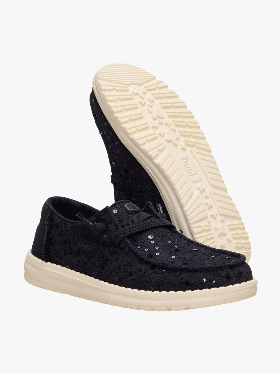Wendy Sequin Lace - Black