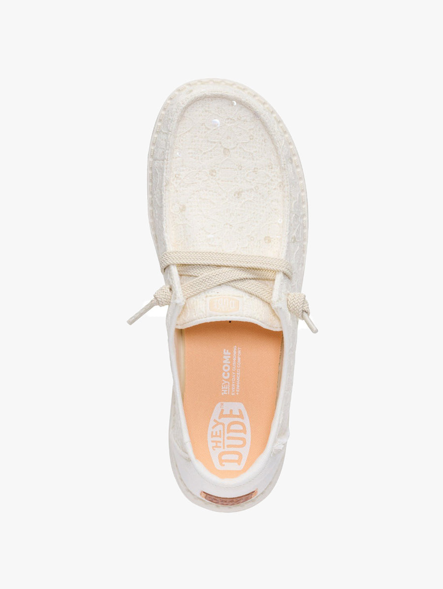 Wendy Sequin Lace - Ivory
