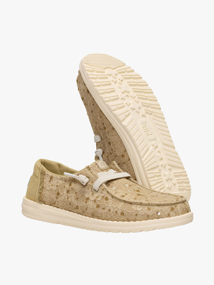 Wendy Sequin Lace - Olive Grey