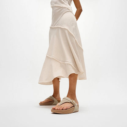 LULU BUCKLE SUEDE Cappuccino