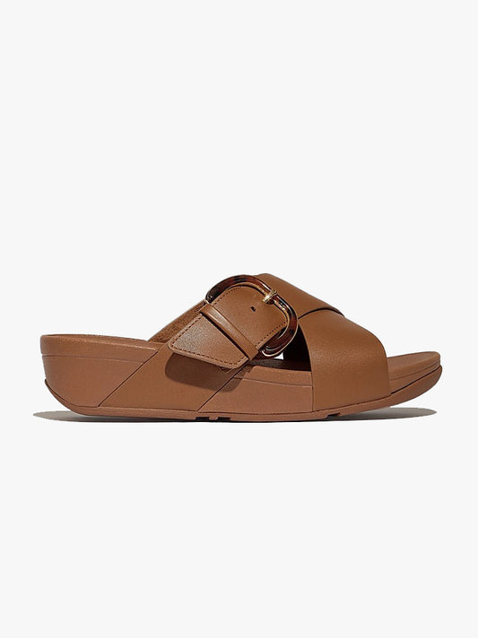 LULU RESIN-BUCKLE SLIDE Tan