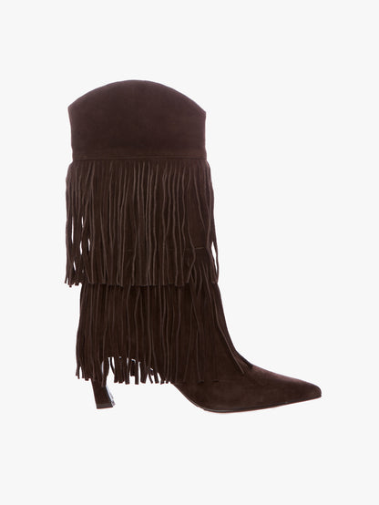 Stivale con frange t.moro