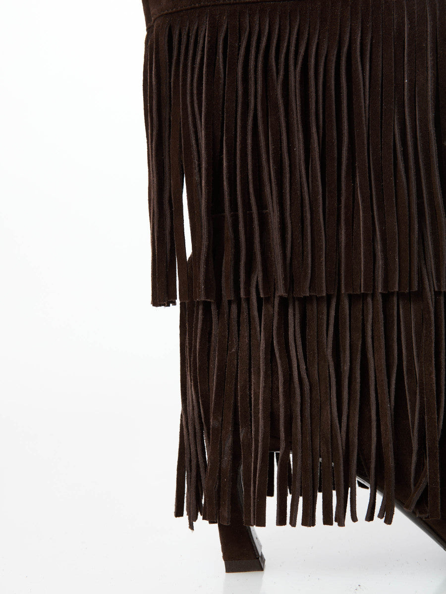 Stivale con frange t.moro