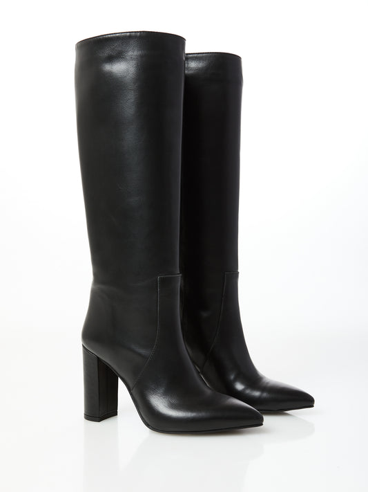 Stivale tacco vit. nero