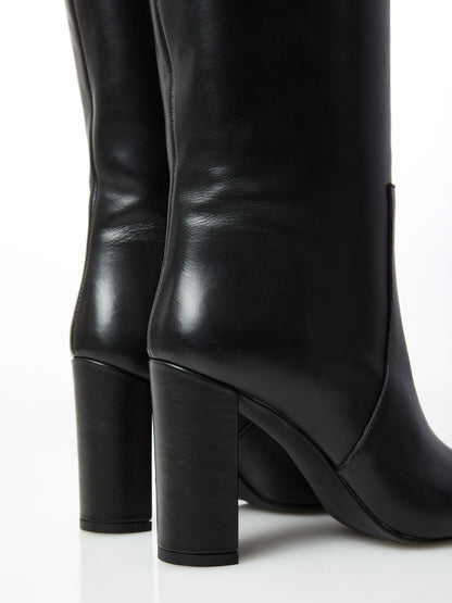 Stivale tacco vit. nero
